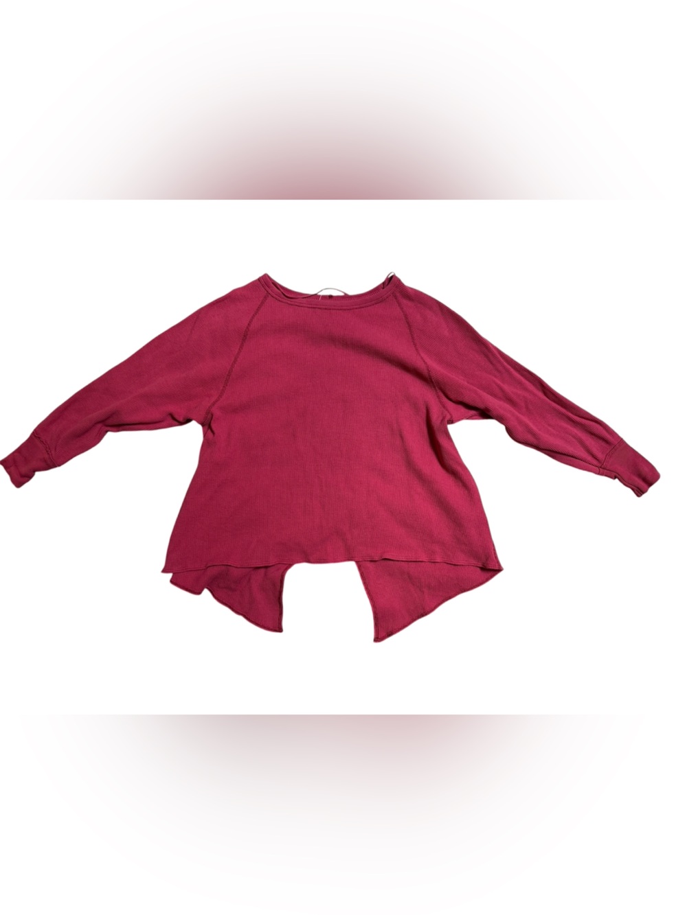 Free People Women’s Amelia Thermal Boho Oversized Rose Sweater